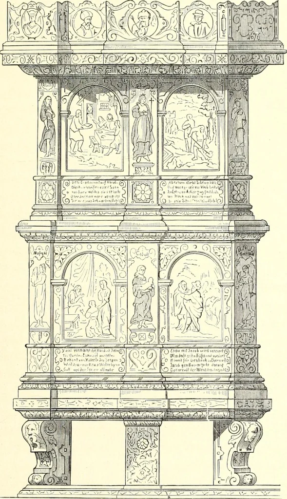 An illustration from Das deutsche Zimmer der Gothik und Renaissance : des Barock-, Rococo- und Zopfstils Anregungen zu häuslicher Kunstpflege, 1886, leaf 183