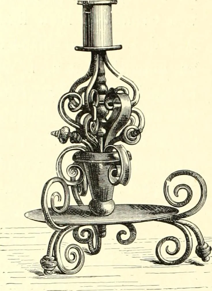 An illustration from Das deutsche Zimmer der Gothik und Renaissance : des Barock-, Rococo- und Zopfstils Anregungen zu häuslicher Kunstpflege, 1886, leaf 184