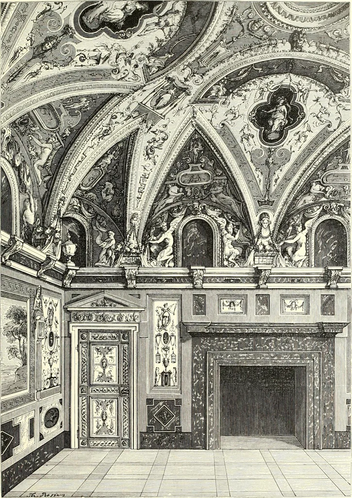 An illustration from Das deutsche Zimmer der Gothik und Renaissance : des Barock-, Rococo- und Zopfstils Anregungen zu häuslicher Kunstpflege, 1886, leaf 193