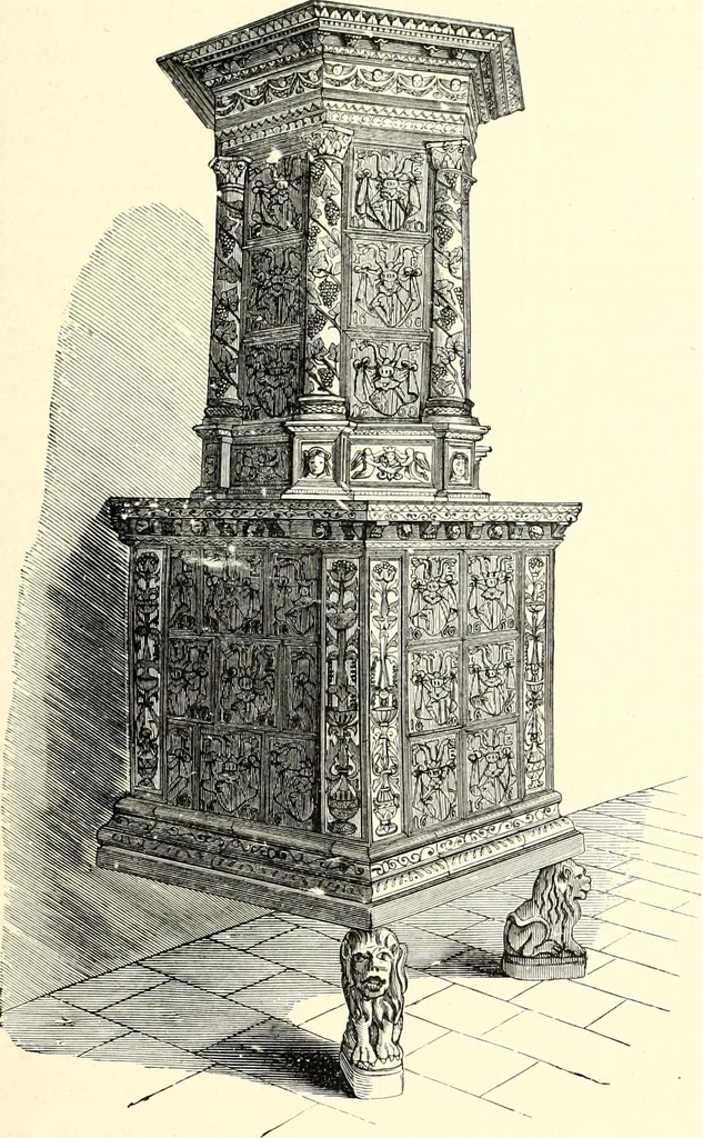 An illustration from Das deutsche Zimmer der Gothik und Renaissance : des Barock-, Rococo- und Zopfstils Anregungen zu häuslicher Kunstpflege, 1886, leaf 195