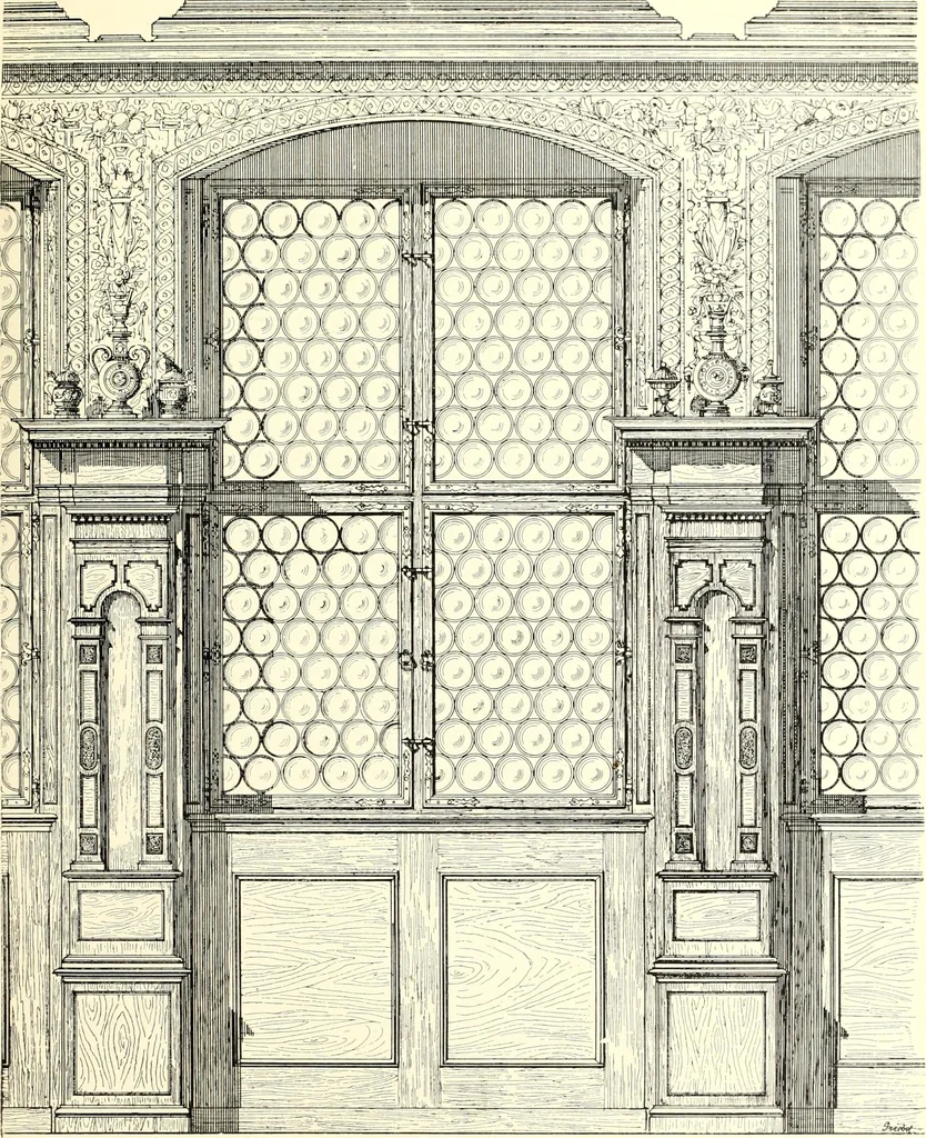 An illustration from Das deutsche Zimmer der Gothik und Renaissance : des Barock-, Rococo- und Zopfstils Anregungen zu häuslicher Kunstpflege, 1886, leaf 209