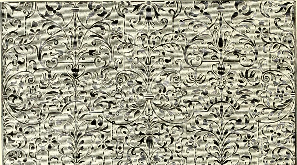 An illustration from Das deutsche Zimmer der Gothik und Renaissance : des Barock-, Rococo- und Zopfstils Anregungen zu häuslicher Kunstpflege, 1886, leaf 212