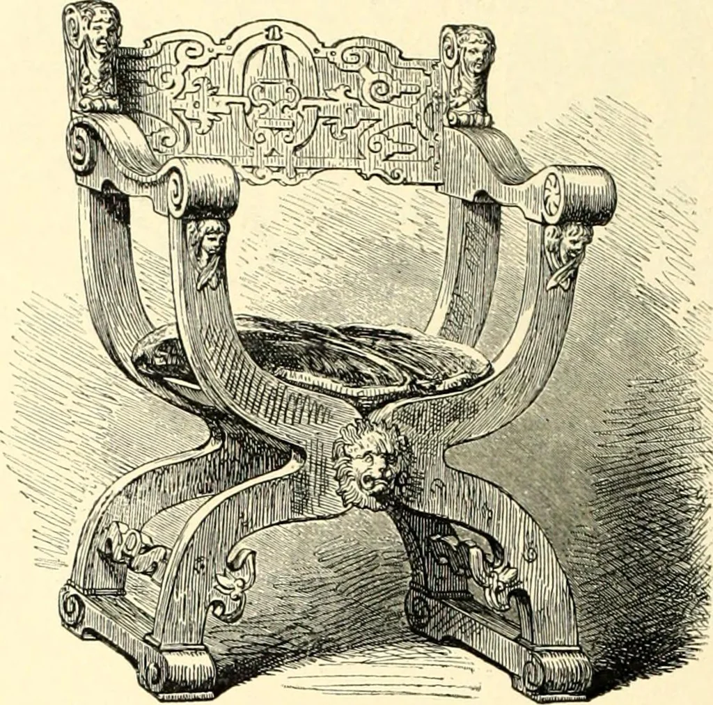 An illustration from Das deutsche Zimmer der Gothik und Renaissance : des Barock-, Rococo- und Zopfstils Anregungen zu häuslicher Kunstpflege, 1886, leaf 218