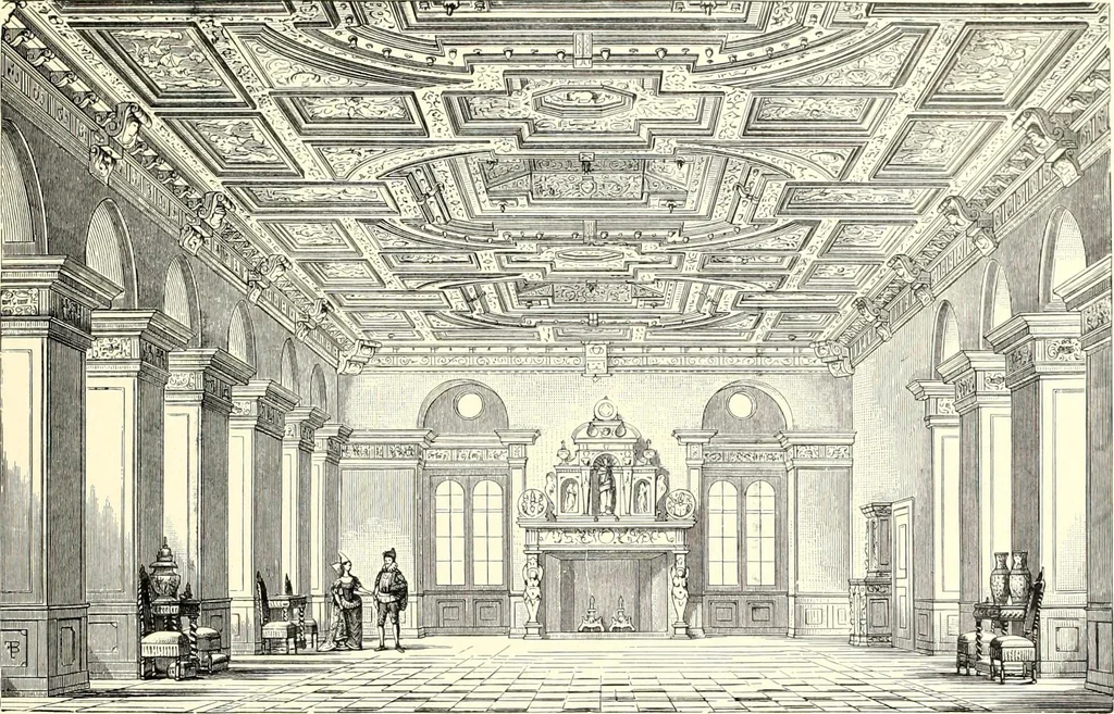 An illustration from Das deutsche Zimmer der Gothik und Renaissance : des Barock-, Rococo- und Zopfstils Anregungen zu häuslicher Kunstpflege, 1886, leaf 231