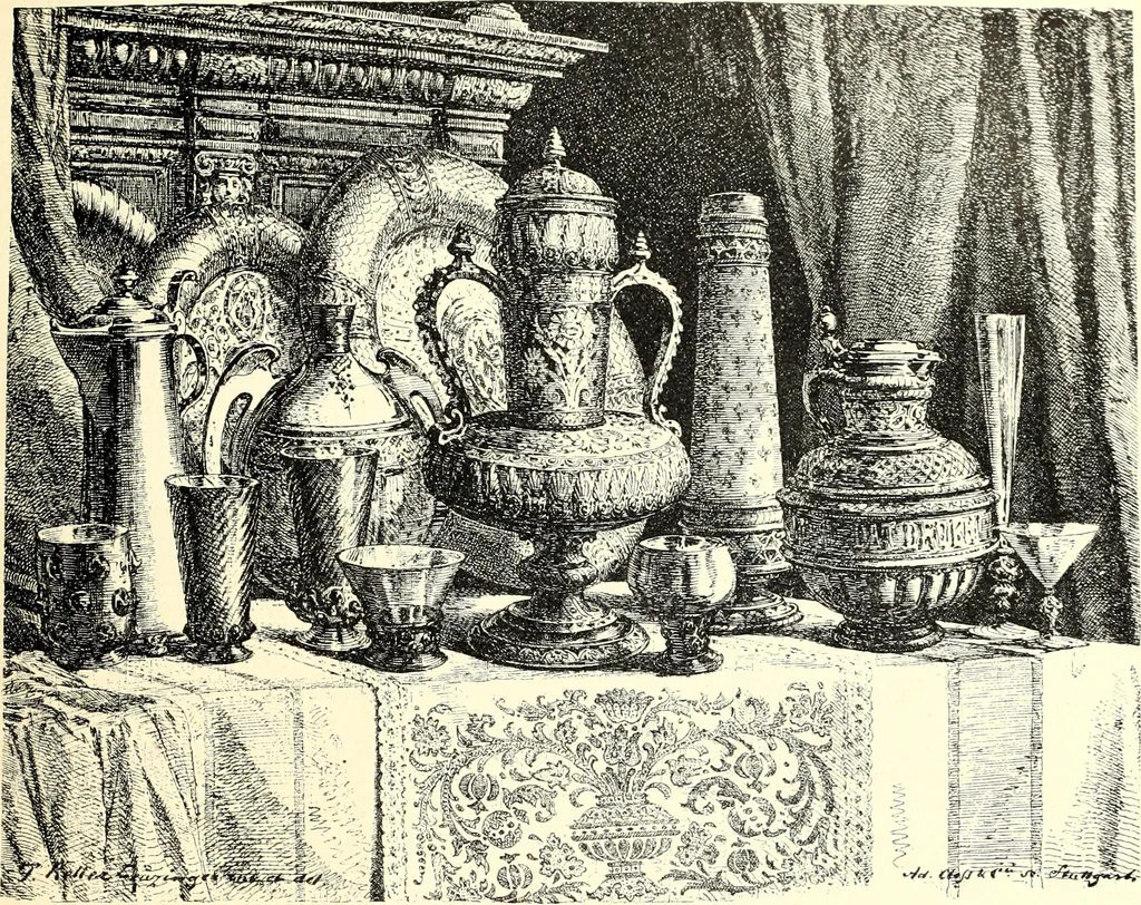 An illustration from Das deutsche Zimmer der Gothik und Renaissance : des Barock-, Rococo- und Zopfstils Anregungen zu häuslicher Kunstpflege, 1886, leaf 239