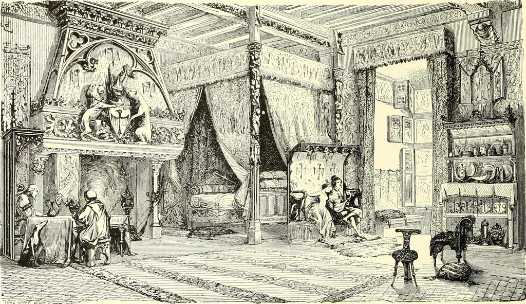 An illustration from Das deutsche Zimmer der Gothik und Renaissance : des Barock-, Rococo- und Zopfstils Anregungen zu häuslicher Kunstpflege, 1886, leaf 24