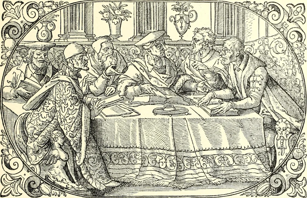 An illustration from Das deutsche Zimmer der Gothik und Renaissance : des Barock-, Rococo- und Zopfstils Anregungen zu häuslicher Kunstpflege, 1886, leaf 247