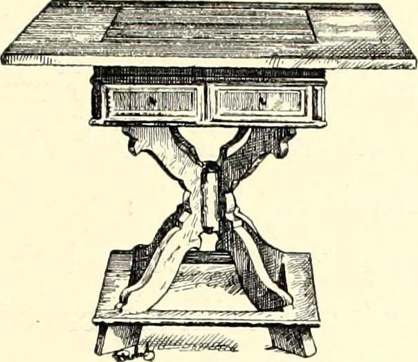 An illustration from Das deutsche Zimmer der Gothik und Renaissance : des Barock-, Rococo- und Zopfstils Anregungen zu häuslicher Kunstpflege, 1886, leaf 251