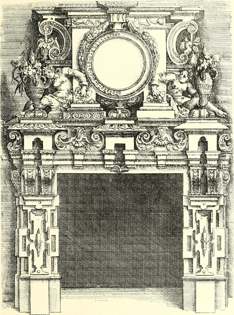 An illustration from Das deutsche Zimmer der Gothik und Renaissance : des Barock-, Rococo- und Zopfstils Anregungen zu häuslicher Kunstpflege, 1886, leaf 269