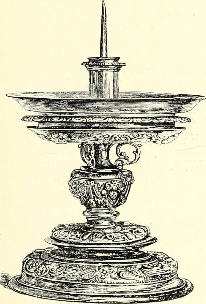 An illustration from Das deutsche Zimmer der Gothik und Renaissance : des Barock-, Rococo- und Zopfstils Anregungen zu häuslicher Kunstpflege, 1886, leaf 283