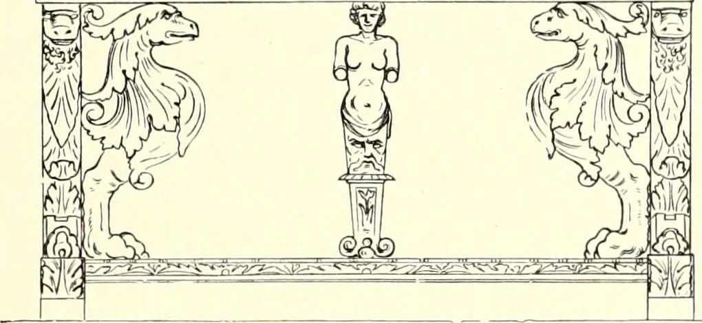 An illustration from Das deutsche Zimmer der Gothik und Renaissance : des Barock-, Rococo- und Zopfstils Anregungen zu häuslicher Kunstpflege, 1886, leaf 313