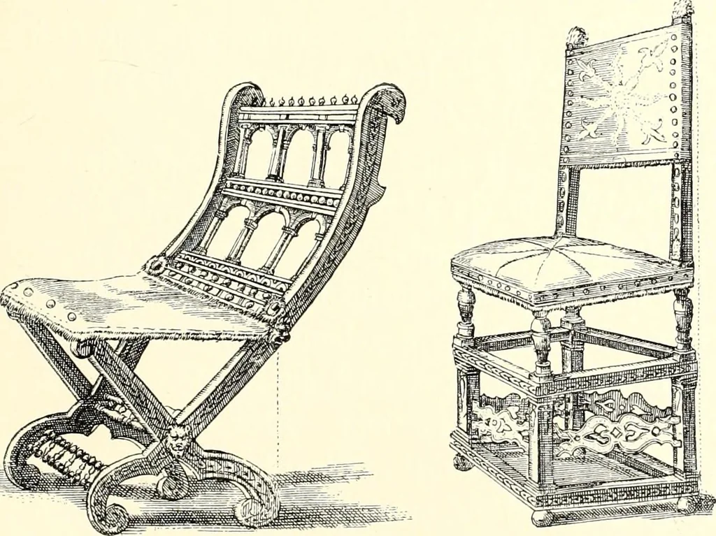 An illustration from Das deutsche Zimmer der Gothik und Renaissance : des Barock-, Rococo- und Zopfstils Anregungen zu häuslicher Kunstpflege, 1886, leaf 319