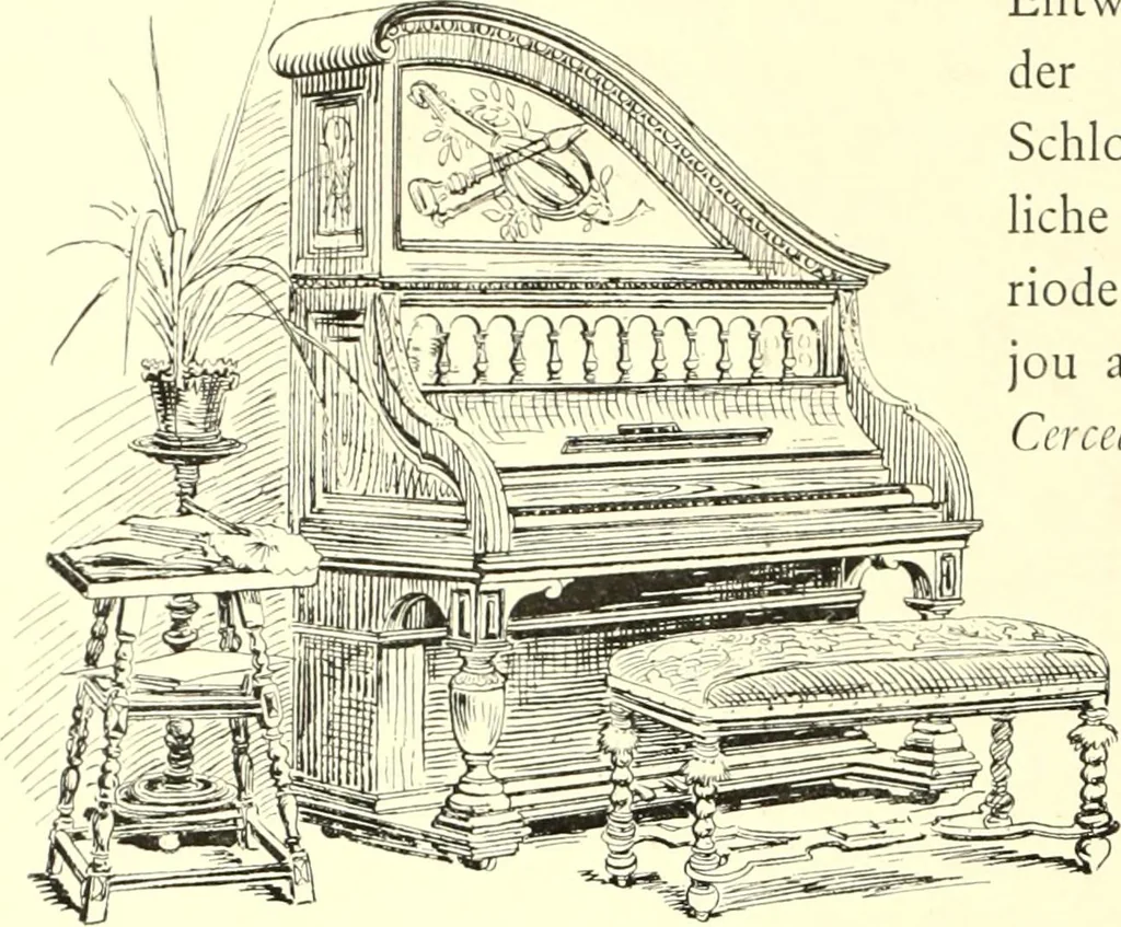 An illustration from Das deutsche Zimmer der Gothik und Renaissance : des Barock-, Rococo- und Zopfstils Anregungen zu häuslicher Kunstpflege, 1886, leaf 326