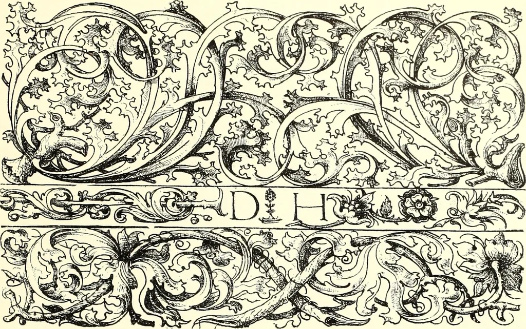 An illustration from Das deutsche Zimmer der Gothik und Renaissance : des Barock-, Rococo- und Zopfstils Anregungen zu häuslicher Kunstpflege, 1886, leaf 35