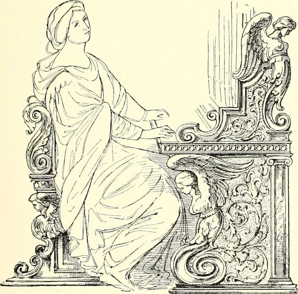 An illustration from Das deutsche Zimmer der Gothik und Renaissance : des Barock-, Rococo- und Zopfstils Anregungen zu häuslicher Kunstpflege, 1886, leaf 351
