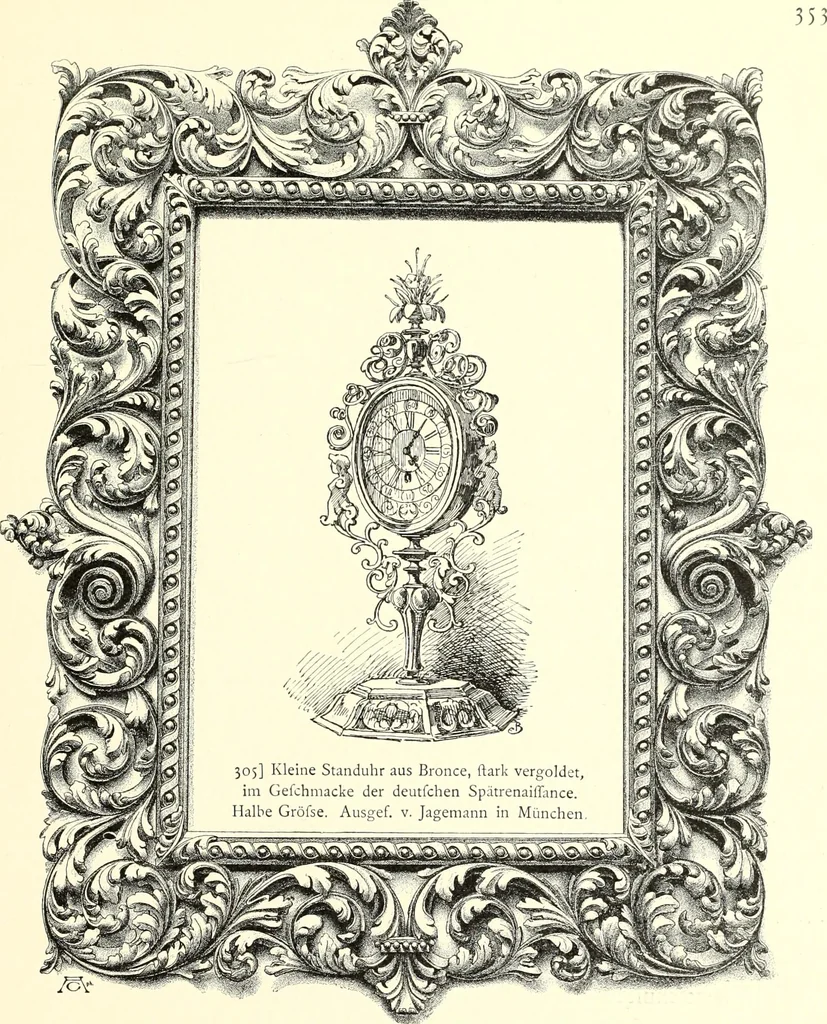 An illustration from Das deutsche Zimmer der Gothik und Renaissance : des Barock-, Rococo- und Zopfstils Anregungen zu häuslicher Kunstpflege, 1886, leaf 369