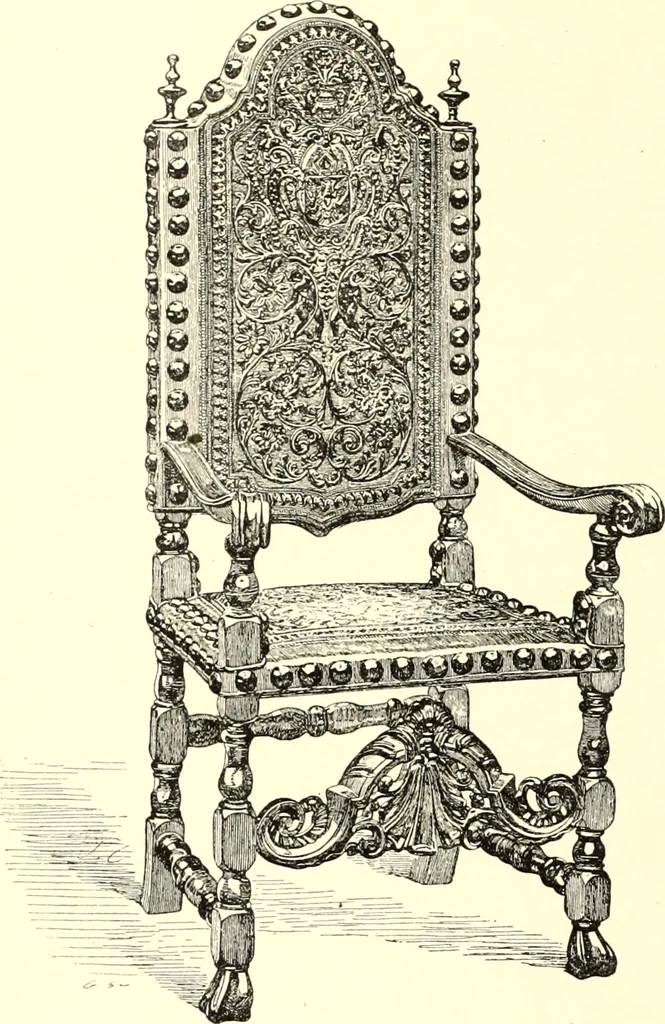 An illustration from Das deutsche Zimmer der Gothik und Renaissance : des Barock-, Rococo- und Zopfstils Anregungen zu häuslicher Kunstpflege, 1886, leaf 382