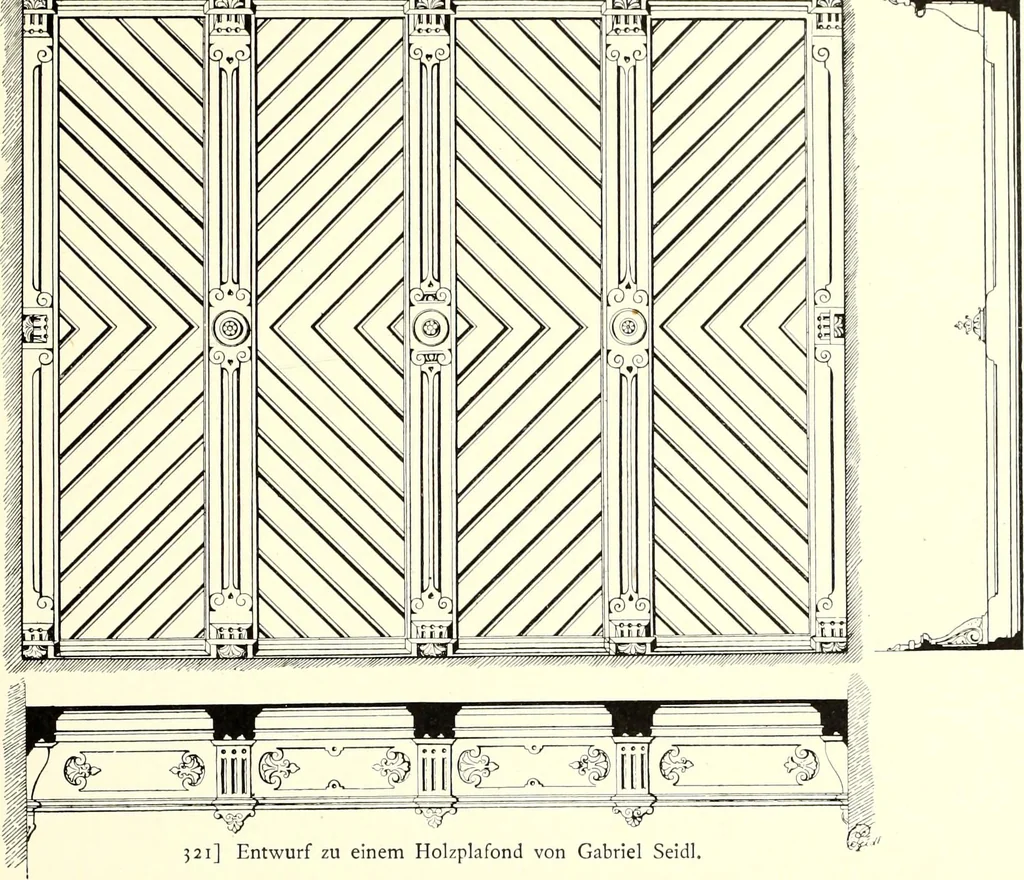 An illustration from Das deutsche Zimmer der Gothik und Renaissance : des Barock-, Rococo- und Zopfstils Anregungen zu häuslicher Kunstpflege, 1886, leaf 387