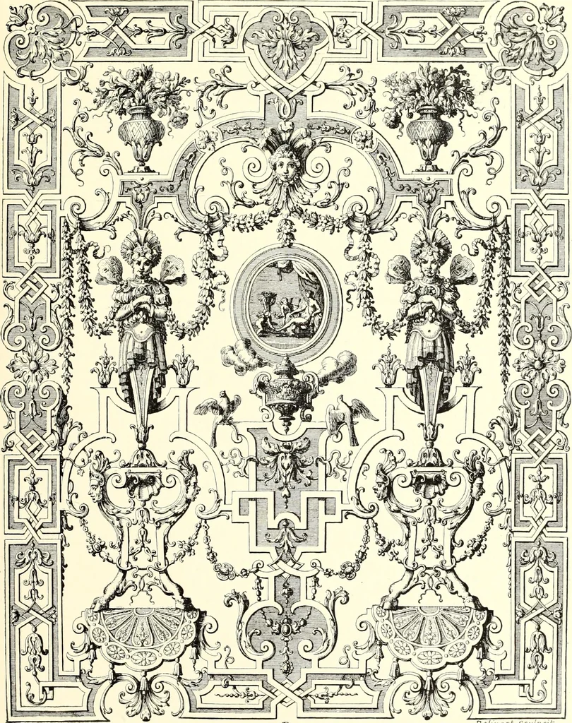 An illustration from Das deutsche Zimmer der Gothik und Renaissance : des Barock-, Rococo- und Zopfstils Anregungen zu häuslicher Kunstpflege, 1886, leaf 399