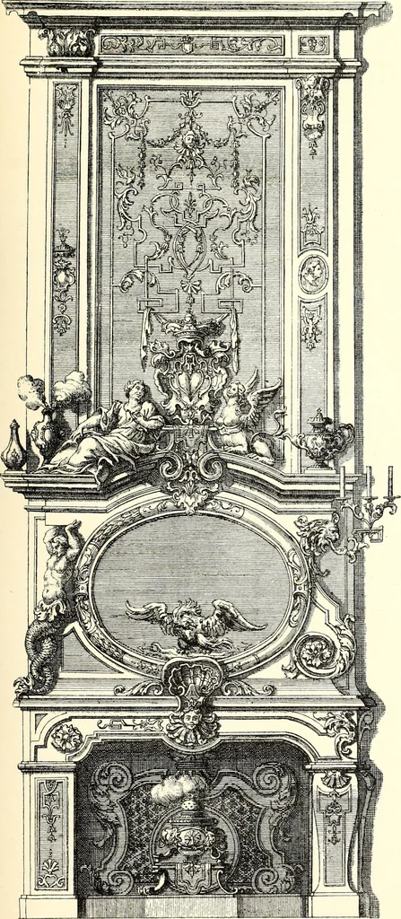 An illustration from Das deutsche Zimmer der Gothik und Renaissance : des Barock-, Rococo- und Zopfstils Anregungen zu häuslicher Kunstpflege, 1886, leaf 409