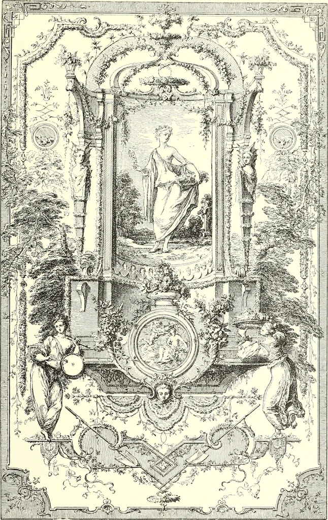 An illustration from Das deutsche Zimmer der Gothik und Renaissance : des Barock-, Rococo- und Zopfstils Anregungen zu häuslicher Kunstpflege, 1886, leaf 417