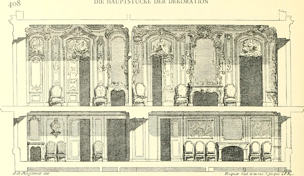 An illustration from Das deutsche Zimmer der Gothik und Renaissance : des Barock-, Rococo- und Zopfstils Anregungen zu häuslicher Kunstpflege, 1886, leaf 424