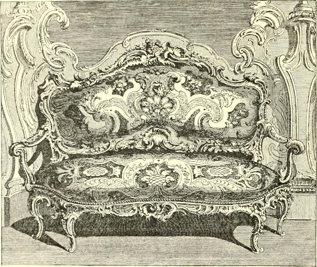 An illustration from Das deutsche Zimmer der Gothik und Renaissance : des Barock-, Rococo- und Zopfstils Anregungen zu häuslicher Kunstpflege, 1886, leaf 428