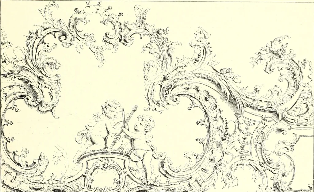 An illustration from Das deutsche Zimmer der Gothik und Renaissance : des Barock-, Rococo- und Zopfstils Anregungen zu häuslicher Kunstpflege, 1886, leaf 429