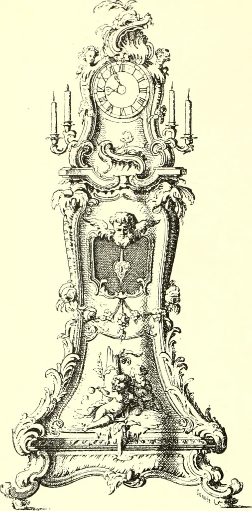 An illustration from Das deutsche Zimmer der Gothik und Renaissance : des Barock-, Rococo- und Zopfstils Anregungen zu häuslicher Kunstpflege, 1886, leaf 434