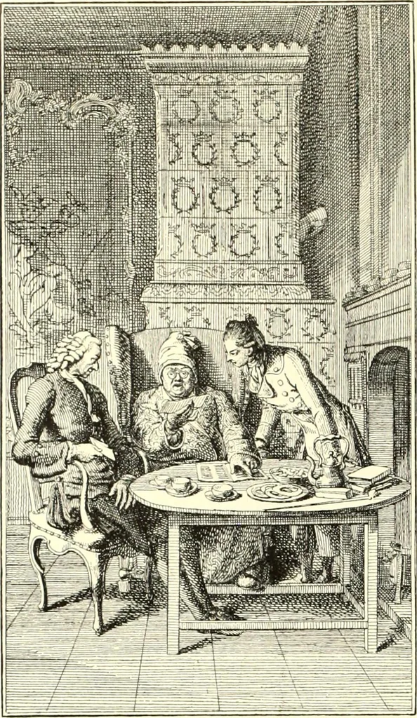 An illustration from Das deutsche Zimmer der Gothik und Renaissance : des Barock-, Rococo- und Zopfstils Anregungen zu häuslicher Kunstpflege, 1886, leaf 444