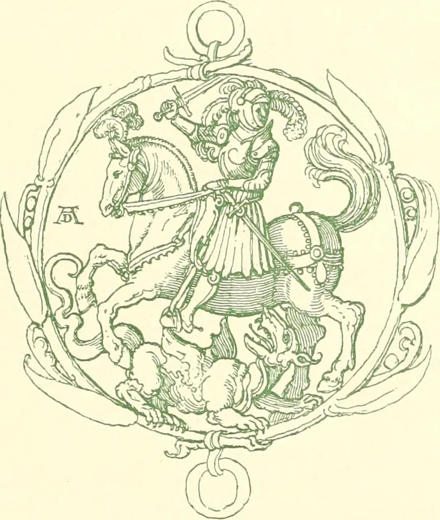 An illustration from Das deutsche Zimmer der Gothik und Renaissance : des Barock-, Rococo- und Zopfstils Anregungen zu häuslicher Kunstpflege, 1886, leaf 5
