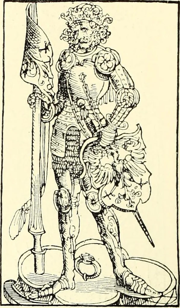 An illustration from Das deutsche Zimmer der Gothik und Renaissance : des Barock-, Rococo- und Zopfstils Anregungen zu häuslicher Kunstpflege, 1886, leaf 72