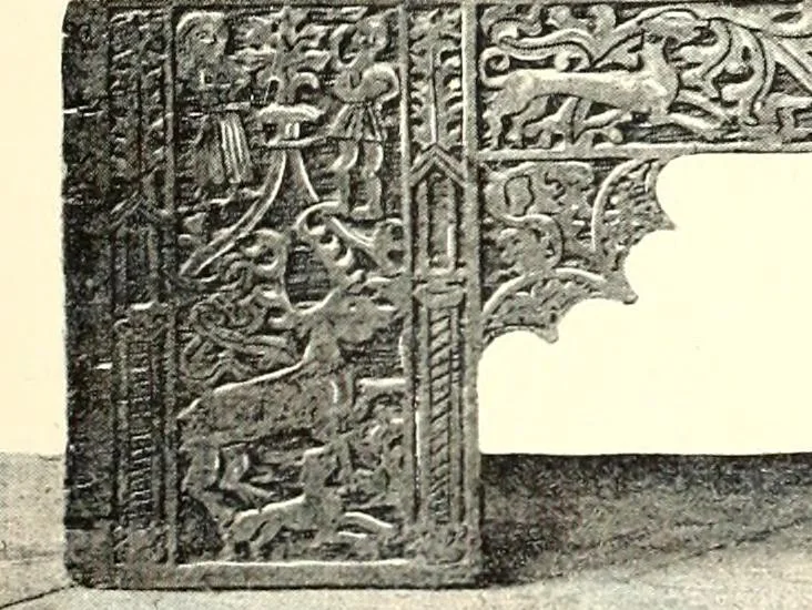 An illustration from Das deutsche Zimmer der Gothik und Renaissance : des Barock-, Rococo- und Zopfstils Anregungen zu häuslicher Kunstpflege, 1886, leaf 73