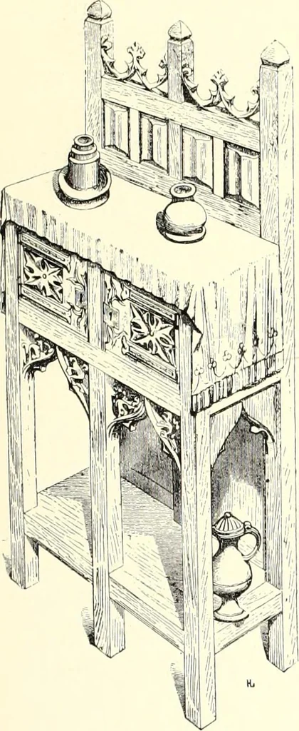 An illustration from Das deutsche Zimmer der Gothik und Renaissance : des Barock-, Rococo- und Zopfstils Anregungen zu häuslicher Kunstpflege, 1886, leaf 75