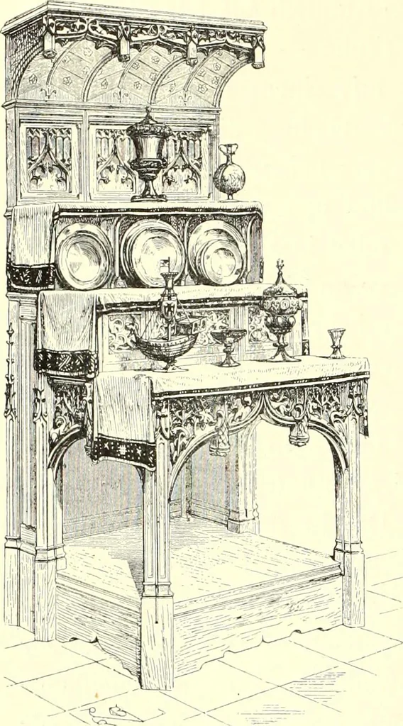 An illustration from Das deutsche Zimmer der Gothik und Renaissance : des Barock-, Rococo- und Zopfstils Anregungen zu häuslicher Kunstpflege, 1886, leaf 76