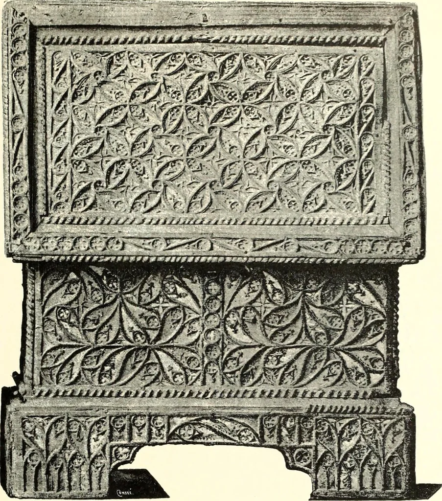 An illustration from Das deutsche Zimmer der Gothik und Renaissance : des Barock-, Rococo- und Zopfstils Anregungen zu häuslicher Kunstpflege, 1886, leaf 83