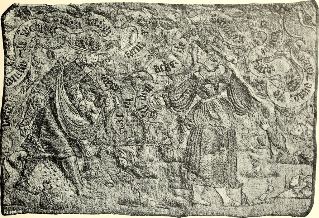An illustration from Das deutsche Zimmer der Gothik und Renaissance : des Barock-, Rococo- und Zopfstils Anregungen zu häuslicher Kunstpflege, 1886, leaf 89