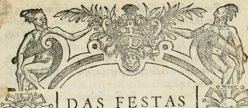 An illustration from Das festas qve se fizeram na cidade de Lisboa, na entrada del Rey D. Philippe primeiro de Portugal, 1581, leaf 12