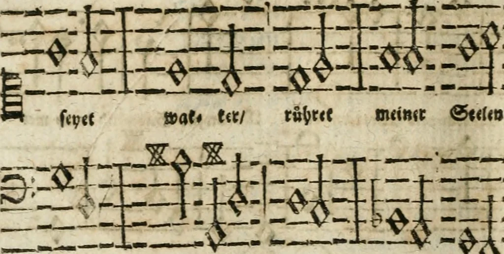 An illustration from Das hohe Lied dess Königes Salomons, nach der Ordnung dess Textes summarischen gebeten Rand, Glossen und kurtzen Beschluss-Liedern, 1662, leaf 173