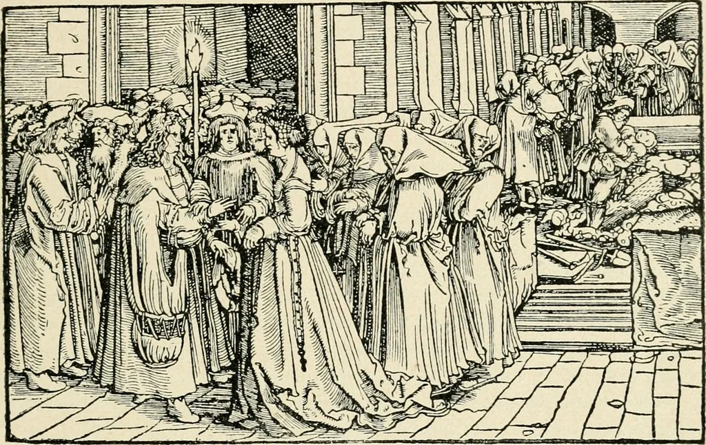 An illustration from Das häusliche Leben der europäischen Kulturvölker vom Mittelalter bis zur zweiten Hälfte des 18. Jahrhunderts, 1903, leaf 182