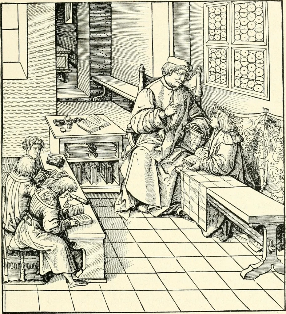 An illustration from Das häusliche Leben der europäischen Kulturvölker vom Mittelalter bis zur zweiten Hälfte des 18. Jahrhunderts, 1903, leaf 198