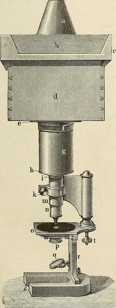 An illustration from Das mikroskop : Theorie, gebrauch, geschichte und gegenwärtiger zustand desselben, 1866, leaf 990