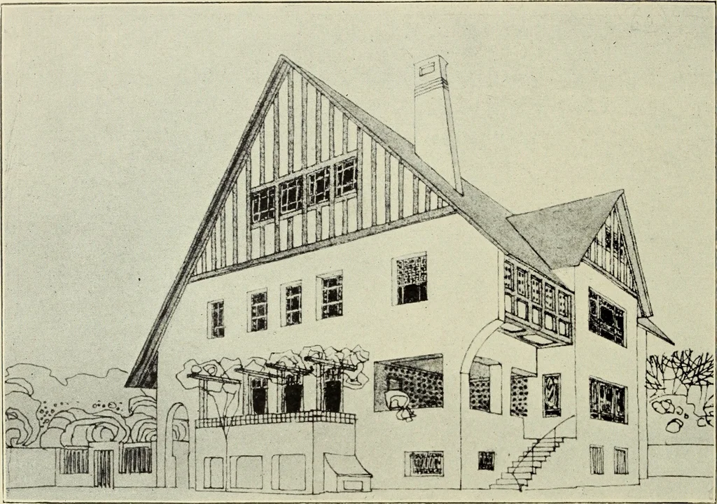 An illustration from Das moderne Landhaus : ein Beitrag zur neuen Baukunst, 1905, leaf 21