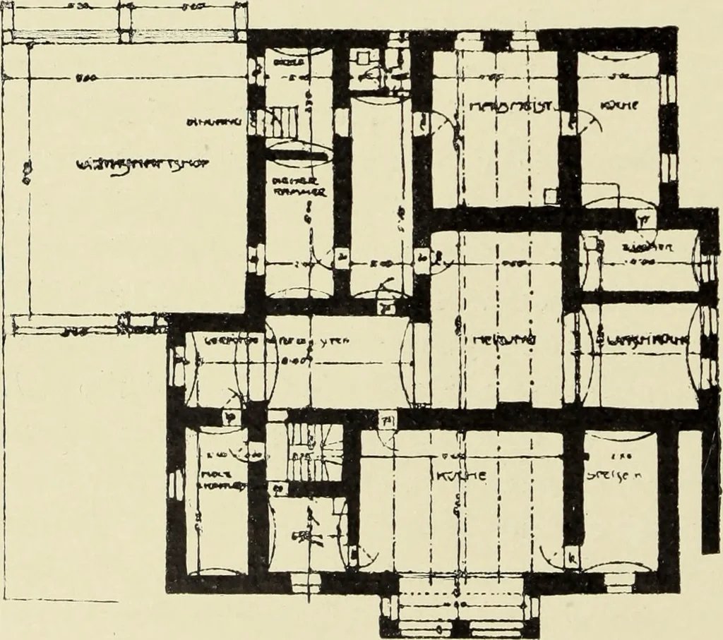 An illustration from Das moderne Landhaus : ein Beitrag zur neuen Baukunst, 1905, leaf 21