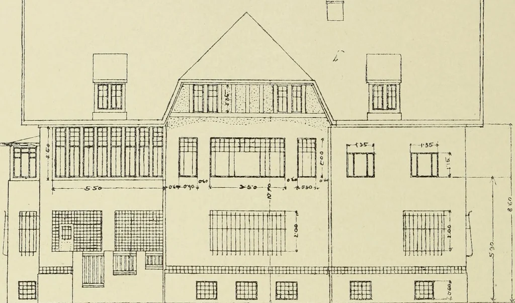 An illustration from Das moderne Landhaus : ein Beitrag zur neuen Baukunst, 1905, leaf 23