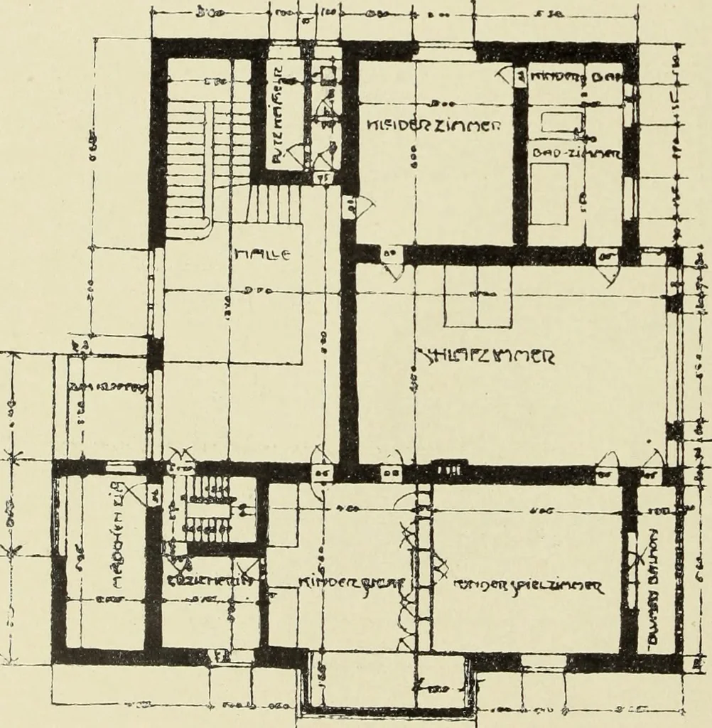 An illustration from Das moderne Landhaus : ein Beitrag zur neuen Baukunst, 1905, leaf 23
