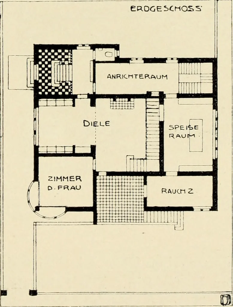 An illustration from Das moderne Landhaus : ein Beitrag zur neuen Baukunst, 1905, leaf 26