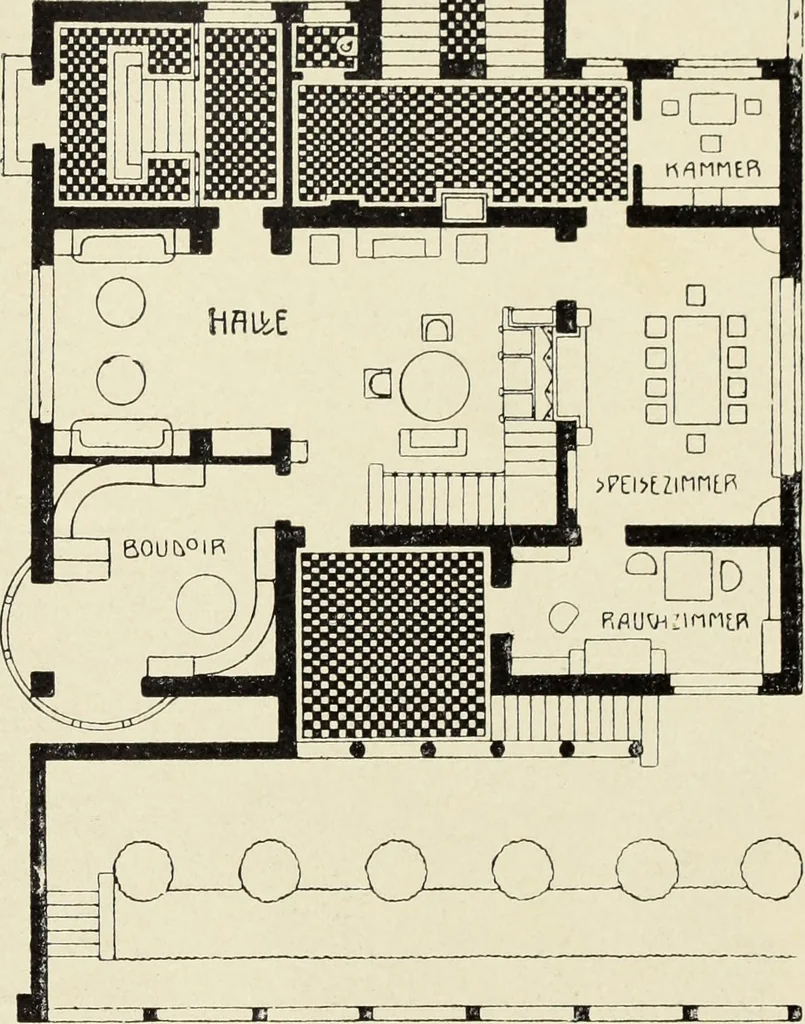 An illustration from Das moderne Landhaus : ein Beitrag zur neuen Baukunst, 1905, leaf 48