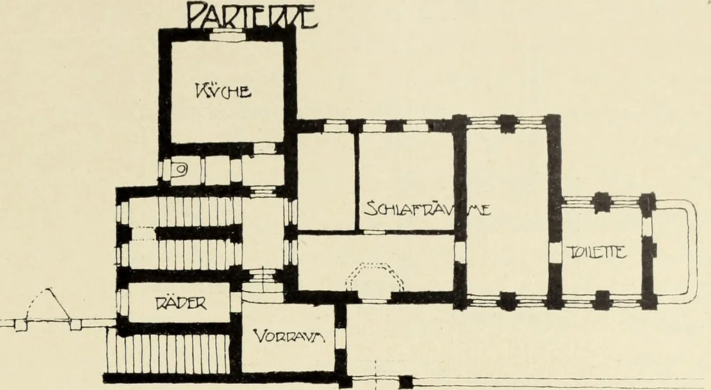 An illustration from Das moderne Landhaus : ein Beitrag zur neuen Baukunst, 1905, leaf 90