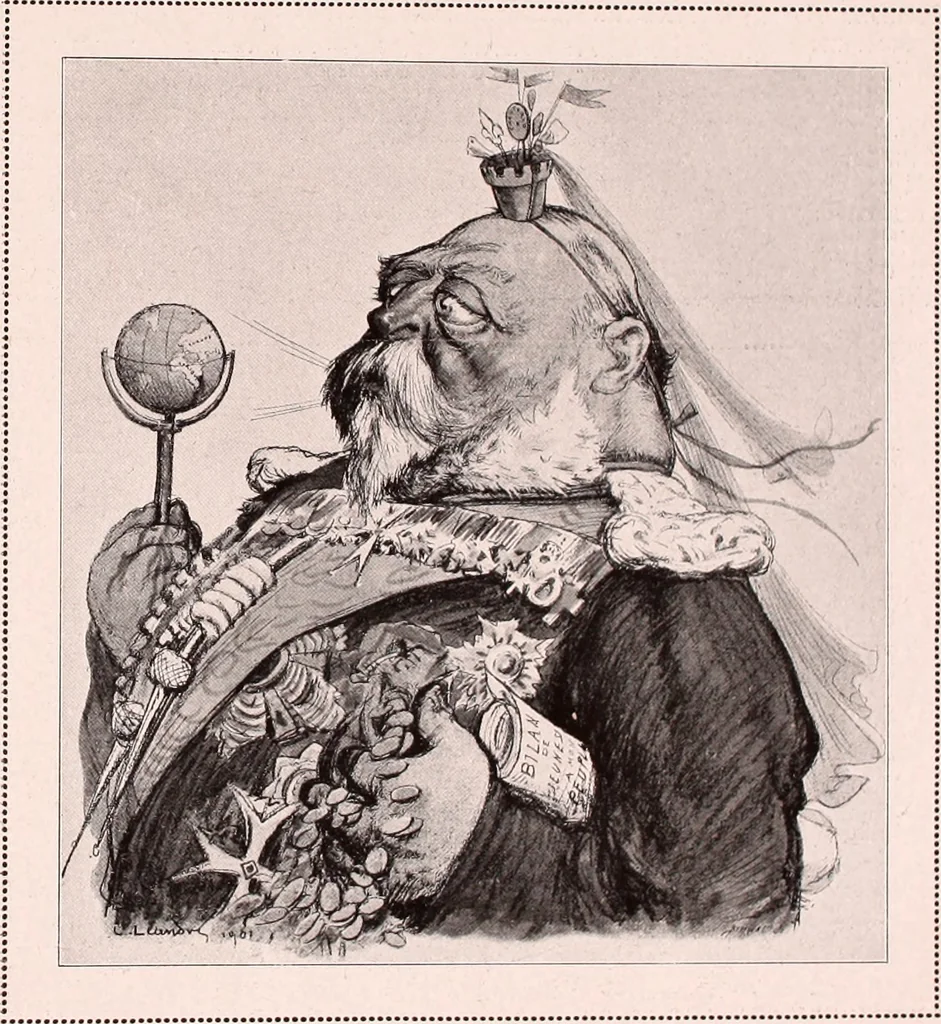 An illustration from Das perfide Albion, 1915, leaf 28